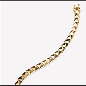 Eddie Borgo Gold-plated pyramid tennis bracelet